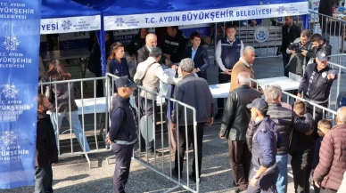 Aydın'da İncirliova’da kışlık fideler vatandaşlara dağıtıldı