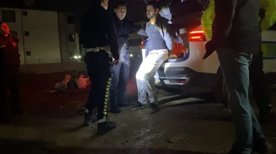 Bursa'nın İnegöl ilçesinde dur ihtarına uymayan sürücü inşaat alanında yakalandı