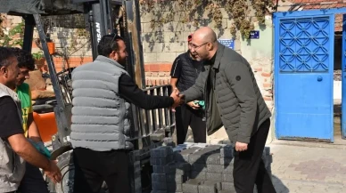 Germencik Belediye Başkanı Burak Zencirci üst yapı çalışmalarını yerinde inceledi