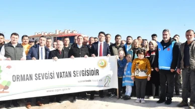 Eskişehir'de şehit Eyüp Dereli'nin adı verilen alana 5 bin fidan dikildi