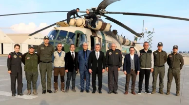 Aydın Jandarma Helikopter Filo Komutanlığı ekibine yangın mücadelesinde gösterdikleri çabalar için teşekkür belgesi