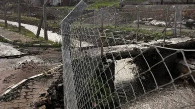 Çanakkale'nin Ayvacık ilçesinde taşan Tuzla Çayı için çalışmalar devam ediyor