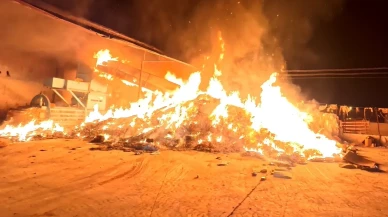 aksaray geri dönüşüm tesisinde kundaklama sonucu yangın çıktı