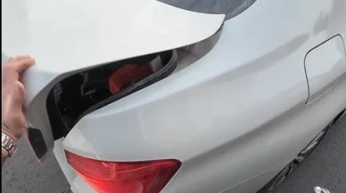 Eskişehir'de motosikletli sürücü bagajı açık aracın sürücüsünü uyardı