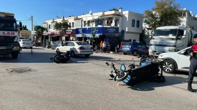 Bodrum'da motosiklet ile 3 tekerlekli bisikletin çarpışması sonucu 1 kişi öldü 1 kişi