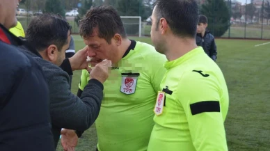 Eskişehir’de hakeme saldırı anı kameralara yansıdı