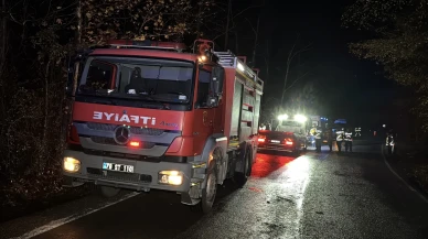 Karabük'ün Safranbolu ilçesinde kontrolden çıkan araç alev aldı, sürücü hayatını kaybetti