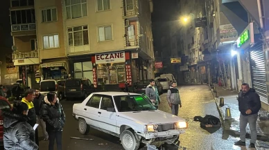 Tekirdağ'da motosikletli ile otomobil çarpıştı, yaralı motosikletli hastaneye kaldırıldı