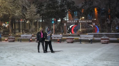 Erzincan'da kar yağışı etkili oldu