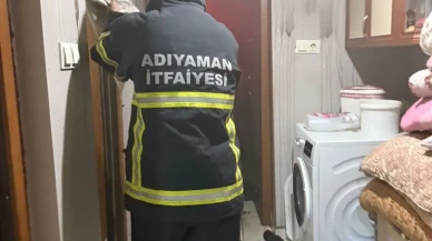 Adıyaman'da ev yangını itfaiye ekiplerince söndürüldü