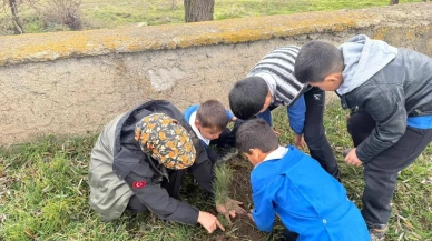 Altıntaş’ta öğrenciler fidan dikimi etkinliğiyle geleceğe nefes oldu