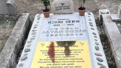 Rize’den götürülen 53 çay taşı ile Zihni Derin’in mezarı restore edildi