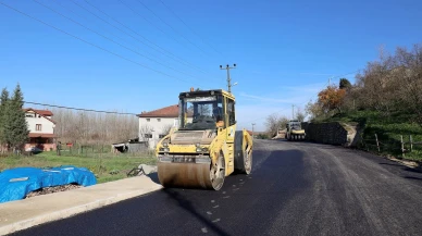 Akyazı'da altyapı çalışmaları tamamlandı, sıcak asfalt serimine başlandı
