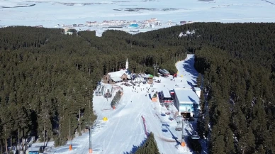 Sarıkamış Kayak Merkezi'nde kristal kar keyfi yerli ve yabancı turistleri ağırlıyor