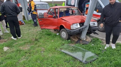 Kırklareli'nin Babaeski ilçesinde trafik kazasında 1 kişi yaralandı