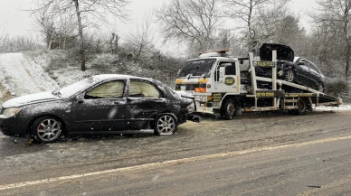 Kocaeli'de kar yağışı sonrası feci kaza: 7 yaralı