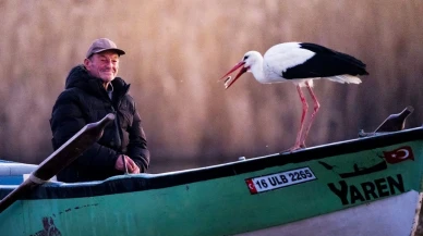 Yaren Leylek 14. kez Eskikaraağaç Köyü'nde: Baharın müjdecisi tekrar geldi