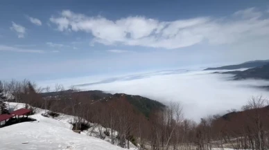 Rize'nin Handüzü Yaylası'nda sis denizi: Kartpostallık manzaralar büyüleyici