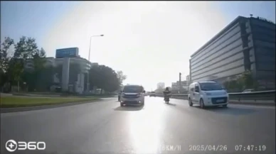 Makas atarak trafiği tehlikeye attı: Bursa'da tehlikeli sürüş kameraya yansıdı