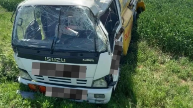 Kırklareli'de tanker takla attı! Sürücü hafif yaralı