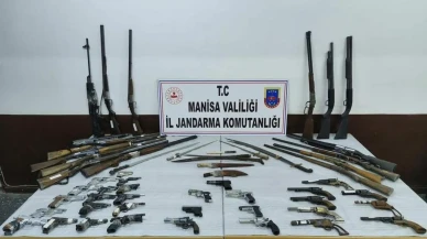 Manisa'da jandarma operasyonunda cephanelik ortaya çıktı