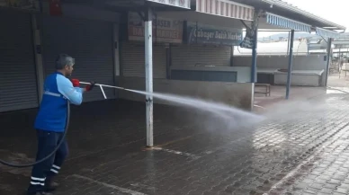 Didim Belediyesi'nden semt pazarlarında hijyenik temizlik seferberliği