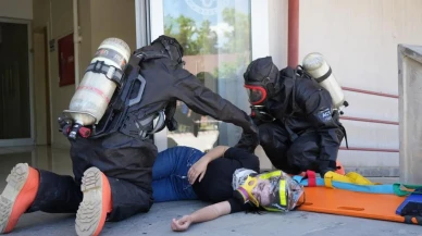 EBYÜ'de KBRN ve yangın tatbikatı gerçeği aratmadı