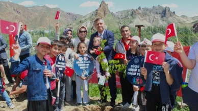 Tortum'da yeni doğan bebekler için hatıra ormanı