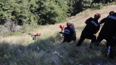 Aydın'da Motosiklet Uçuruma Yuvarlandı