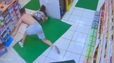 Fethiye'de akaryakıt istasyonundaki gasp anı kameralara yansıdı