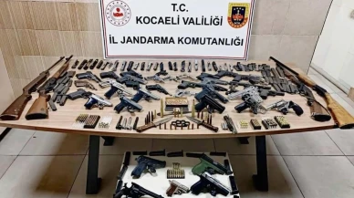 Kocaeli'de gerçekleştirilen operasyonda 18 ruhsatsız tabanca ve av tüfeği ele geçirildi!