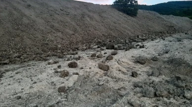 Karabük Şenler köyü yolu heyelan sebebiyle kapandı