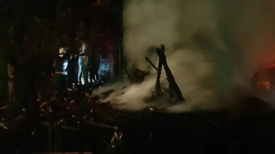 Sakaryanın Taraklı ilçesinde samanlık yangını eve ulaştı