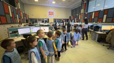 Miniklerden 112 Acil Çağrı Merkezi'ne ziyaret: Acil durum bilinci erken yaşta kazandırılıyor