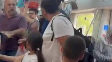 Marmaray treninde çocukların önünde baba yumruklu saldırıya uğradı