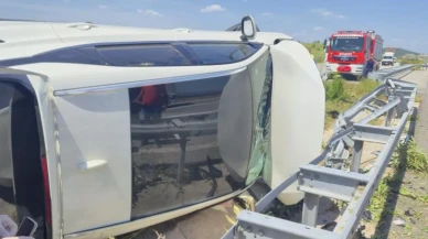 Susurluk'ta kontrolden çıkan cip takla attı