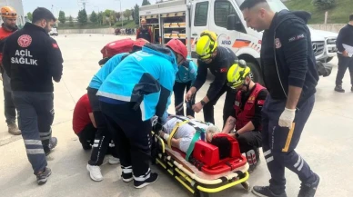 Endüstriyel kaza tatbikatı gerçeği aratmadı: Eskişehir'de tatbikat yapıldı