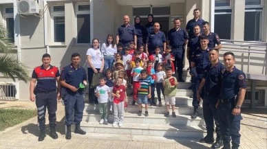 Atça Cumhuriyet Anaokulu öğrencileri jandarmayı ziyaret etti