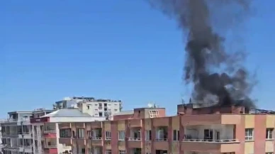 Mardin'de Çınaraltı Apartmanı çatısında yangın çıktı