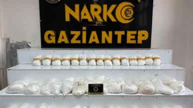 Gaziantep polisi 58 kilo metamfetamin ile şüphelileri yakaladı
