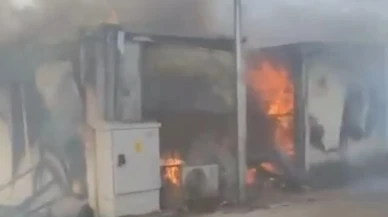Kahramanmaraş Afşin konteyner kentte büyük yangın çıktı