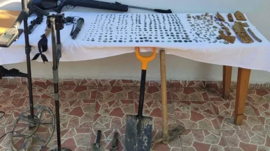 Tekirdağ Süleymanpaşada uyuşturucu ve tarihi eser bulundu