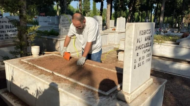 Aydın halkı Kurban Bayramı öncesi mezarlıklara akın etti