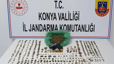 Konya Beyşehir jandarması tarihi eserleri ortaya çıkardı