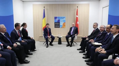 Erdoğan ve Nicusor Dan NATO zirvesinde buluştu