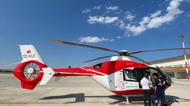 Diyabet hastası genç Bahçesaraydan Vana helikopterle taşındı