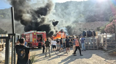Bodrum Konacıkta MUSKİ depo alanı alev aldı