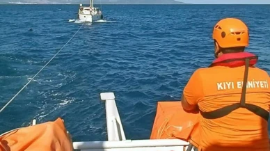 Bodrum Akyarlar açıklarında arızalı tekne kurtarıldı