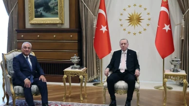 Cumhurbaşkanı Erdoğan ve DSP Lideri Aksakal görüştü