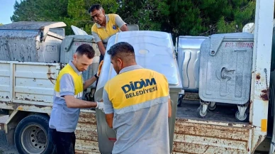Didim Belediyesi eski çöp konteynerlerini yeniliyor